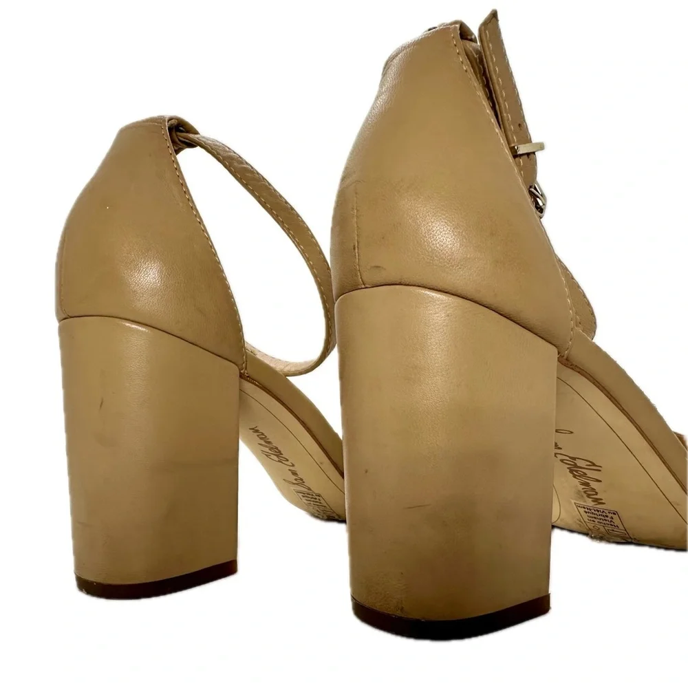 Sam Edelman Odila Tan Leather Sandals Strappy Ankle Strap Block Heels Size 8.5M - Picture 9 of 16